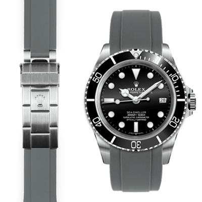 Curved End Rubber for Strap Rolex Sea-Dweller Deployant