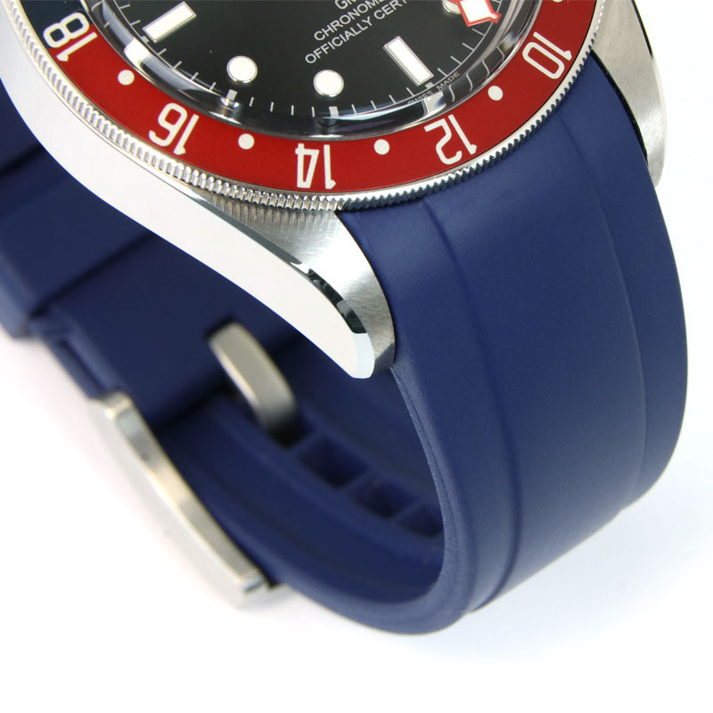 Curved End Rubber Strap for Tudor Black Bay GMT Watch Everest Europe
