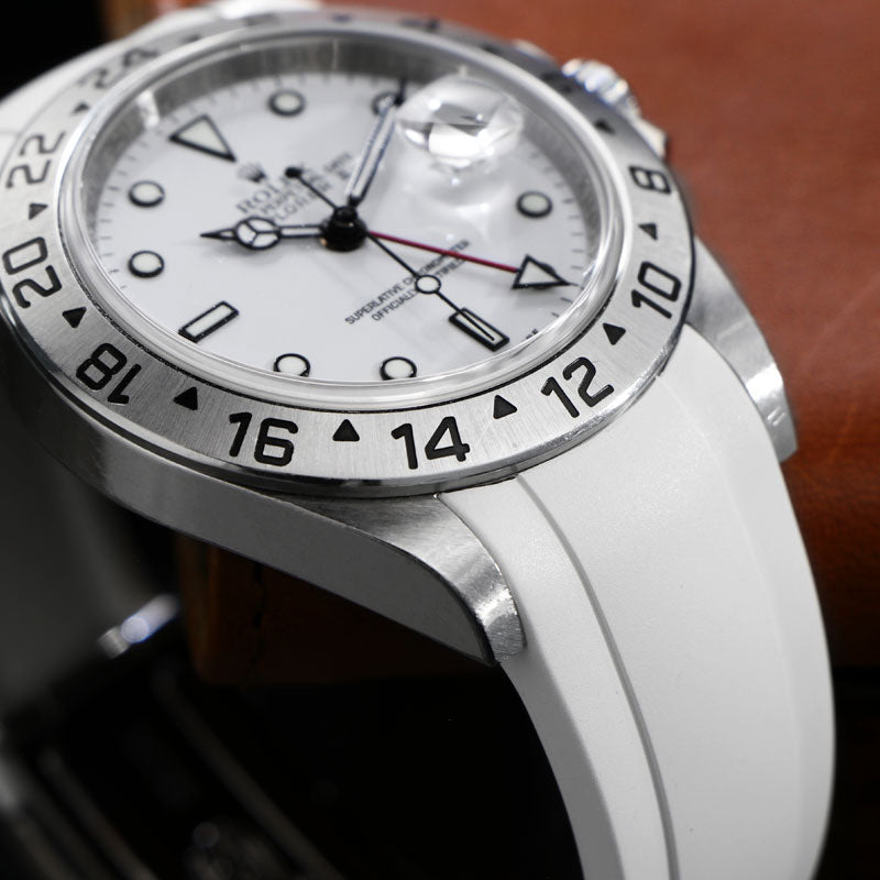 Curved End Rubber Strap for Rolex Explorer II Watch Everest Europe