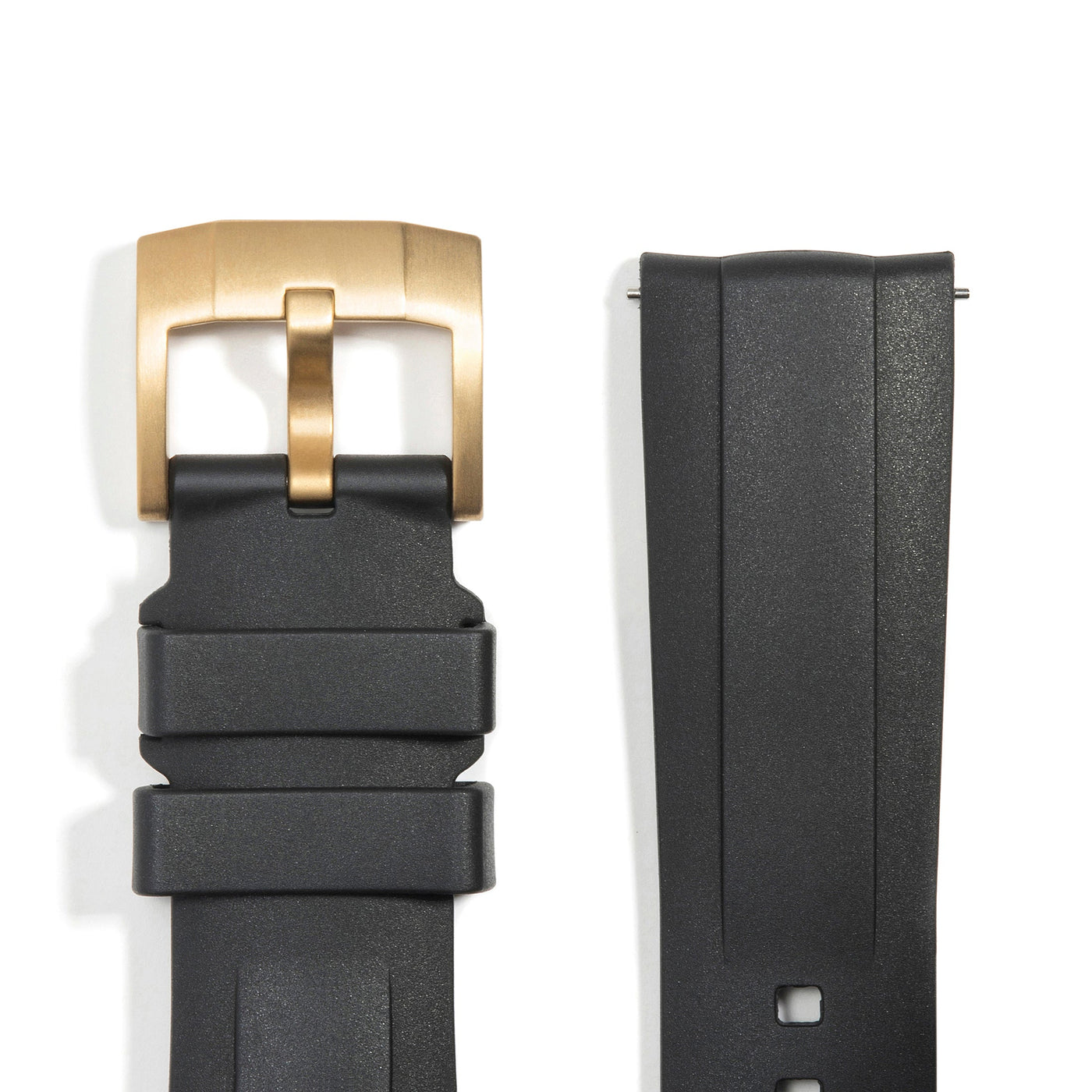 Black Rubber / Gold Buckle