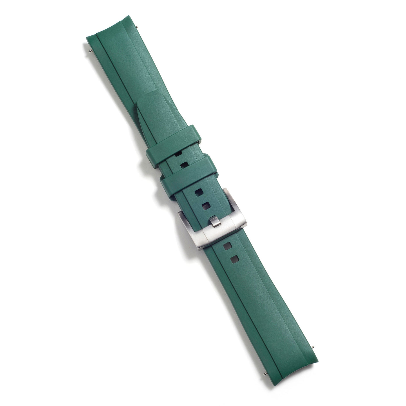 Green Rubber / Silver Buckle / Standard