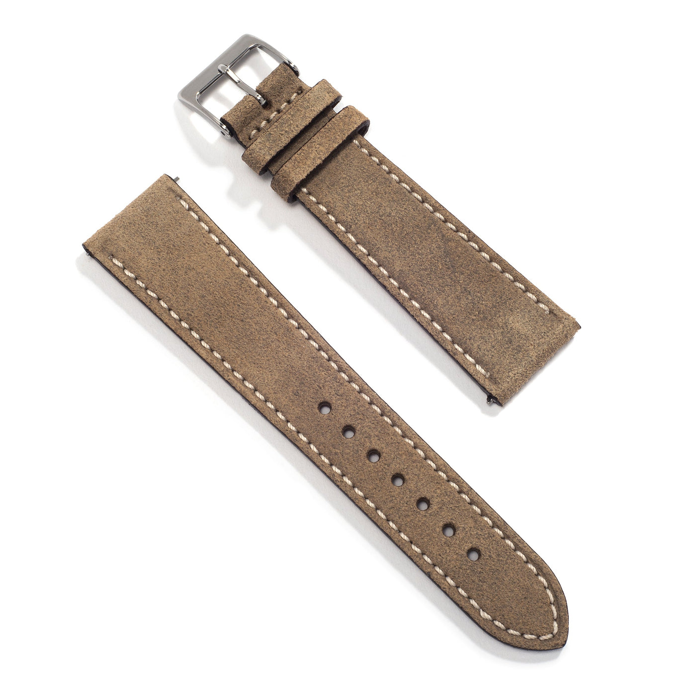 UNIVERSAL TAUPE UNIVERSAL LEATHER WATCH STRAP