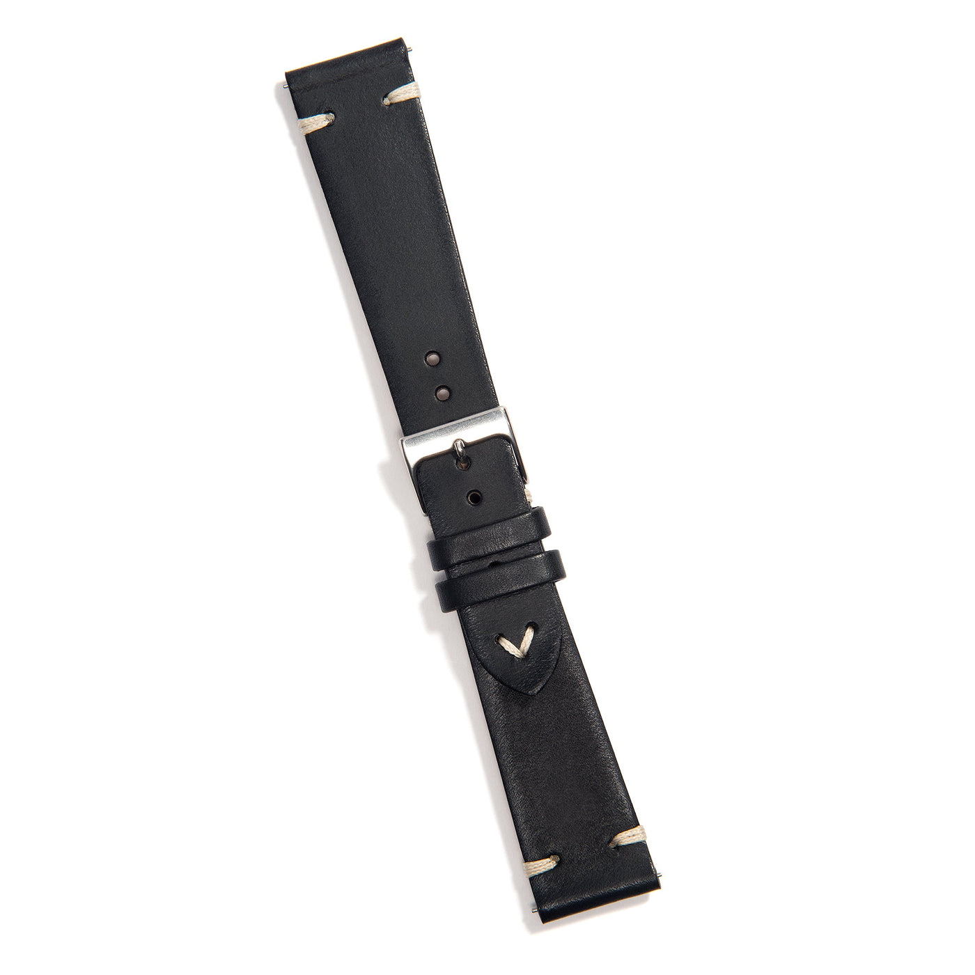 UNIVERSAL BLACK VINTAGE UNIVERSAL LEATHER WATCH STRAP