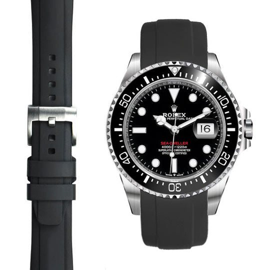 Curved End Rubber Strap for Rolex SeaDweller 43mm Everest Europe