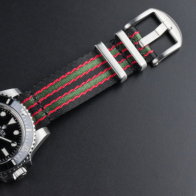 Everest Vintage Bond Black Nylon Watch Band