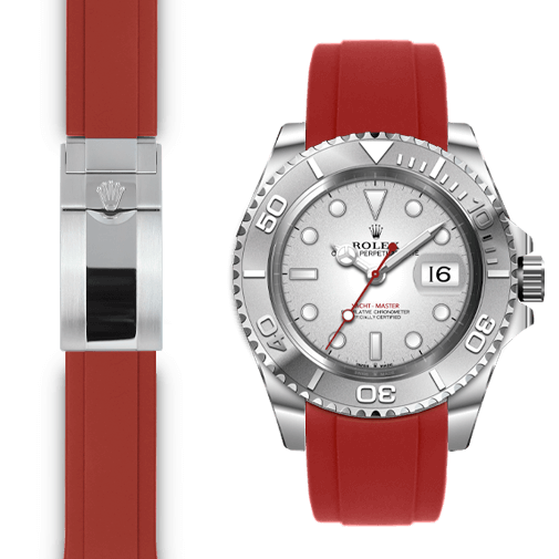 Yacht master ii rubber strap deals